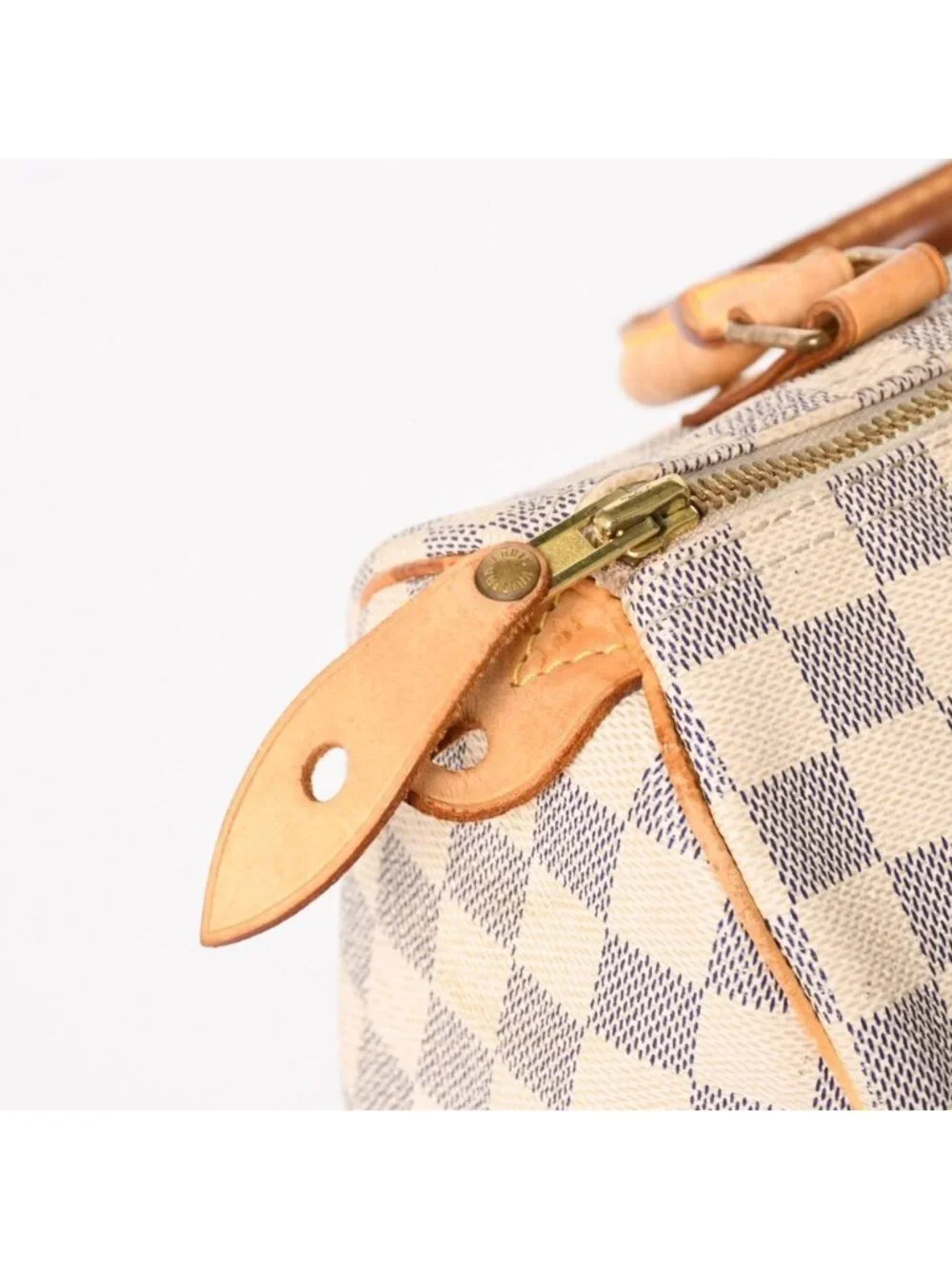 Louis Vuitton Handbag Speedy 25 Damier Azur White Navy